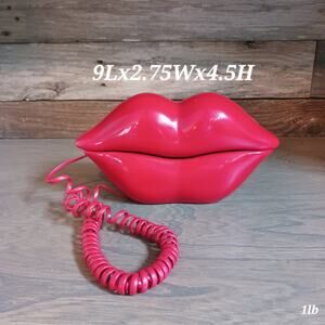 Vintage TELEMANIA LIPS Telephone RED HOT LIPS 1980s Touch Tone NOVELTY Desk
